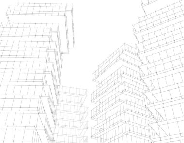 soyut mimari duvar kağıdı tasarımı, dijital konsept arkaplan