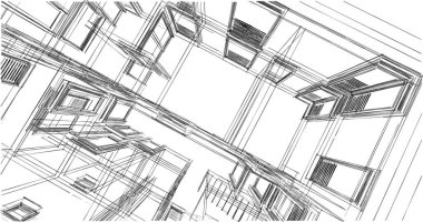 soyut mimari duvar kağıdı tasarımı, dijital konsept arkaplan