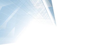 Arkaplanda mimari bina 3d illüstrasyon