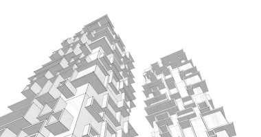 soyut mimari duvar kağıdı tasarımı, dijital konsept arkaplan