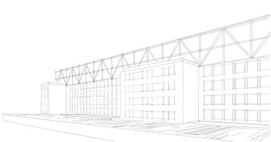 soyut mimari duvar kağıdı tasarımı, dijital konsept arkaplan