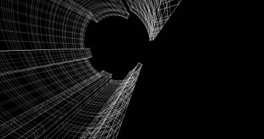 soyut mimari duvar kağıdı tasarımı, dijital konsept arkaplan