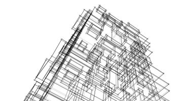 soyut mimari duvar kağıdı tasarımı, dijital konsept arkaplan
