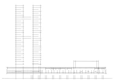 Mimari sanat konseptinde soyut çizgiler, minimum geometrik şekiller. 