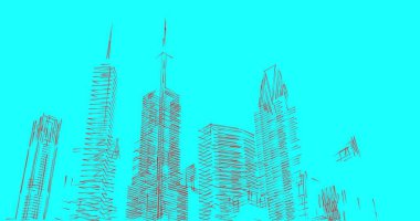 soyut mimari duvar kağıdı tasarımı, dijital konsept arkaplan