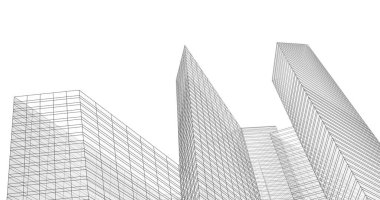 soyut mimari duvar kağıdı tasarımı, dijital konsept arkaplan