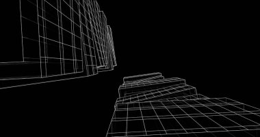 soyut mimari duvar kağıdı tasarımı, dijital konsept arkaplan