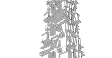 soyut mimari duvar kağıdı tasarımı, dijital konsept arkaplan