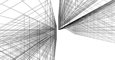 soyut mimari duvar kağıdı tasarımı, dijital konsept arkaplan