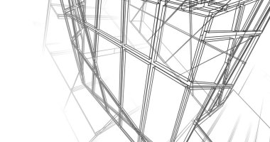 soyut mimari duvar kağıdı tasarımı, dijital konsept arkaplan
