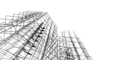 soyut mimari duvar kağıdı tasarımı, dijital konsept arkaplan