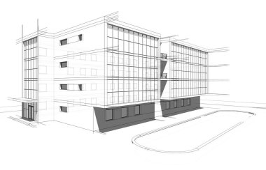 minimal geometrik şekiller, mimari çizgiler