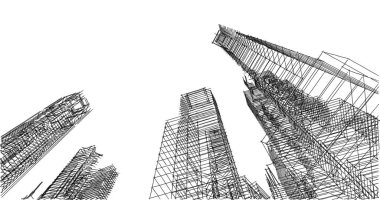 soyut mimari duvar kağıdı tasarımı, dijital konsept arkaplan