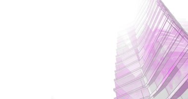 Mimari sanat konseptinde soyut çizgiler, minimum geometrik şekiller. 