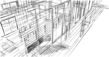 soyut mimari duvar kağıdı tasarımı, dijital konsept arkaplan