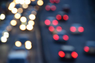 Bulanık soyut ışıklar gece şehrin arka planı