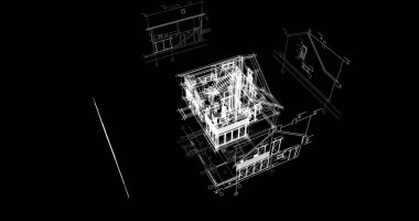 minimal geometrik şekiller, mimari çizgiler