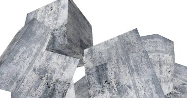 Arkaplanda mimari bina 3d illüstrasyon