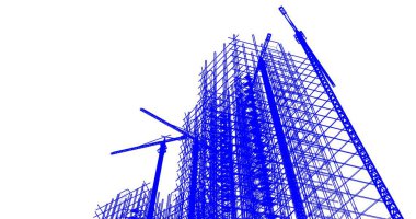 soyut mimari duvar kağıdı tasarımı, dijital konsept arkaplan