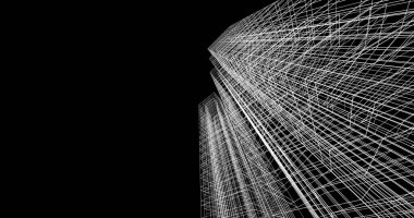 soyut mimari duvar kağıdı tasarımı, dijital konsept arkaplan