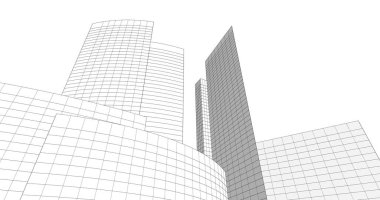 soyut mimari duvar kağıdı tasarımı, dijital konsept arkaplan