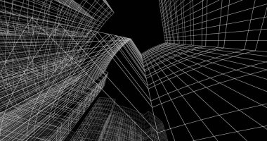 soyut mimari duvar kağıdı tasarımı, dijital konsept arkaplan