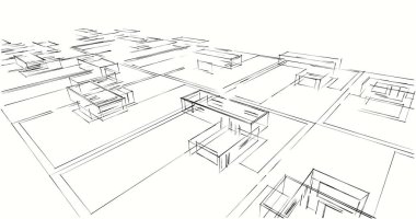 soyut mimari duvar kağıdı tasarımı, dijital konsept arkaplan