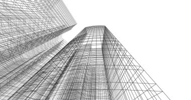 soyut mimari duvar kağıdı tasarımı, dijital konsept arkaplan