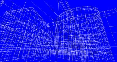 soyut mimari duvar kağıdı tasarımı, dijital konsept arkaplan