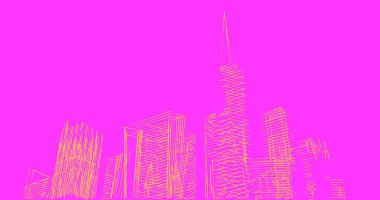 soyut mimari duvar kağıdı tasarımı, dijital konsept arkaplan