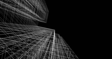 soyut mimari duvar kağıdı tasarımı, dijital konsept arkaplan