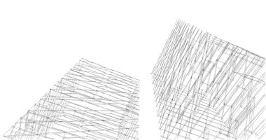 soyut mimari duvar kağıdı tasarımı, dijital konsept arkaplan