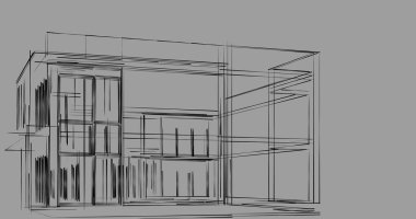 soyut mimari duvar kağıdı tasarımı, dijital konsept arkaplan