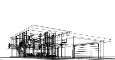 soyut mimari duvar kağıdı tasarımı, dijital konsept arkaplan