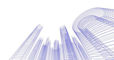 soyut mimari duvar kağıdı tasarımı, dijital konsept arkaplan