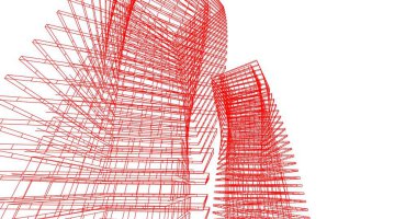 soyut mimari duvar kağıdı tasarımı, dijital konsept arkaplan