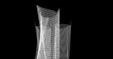 soyut mimari duvar kağıdı tasarımı, dijital konsept arkaplan