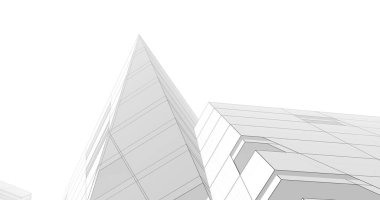 soyut mimari duvar kağıdı tasarımı, dijital konsept arkaplan