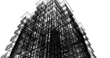 soyut mimari duvar kağıdı tasarımı, dijital konsept arkaplan