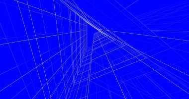 Mimari sanat konseptinde soyut çizgiler, minimum geometrik şekiller. 