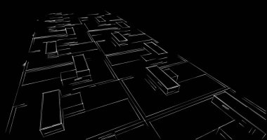 soyut mimari duvar kağıdı tasarımı, dijital konsept arkaplan