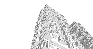 soyut mimari duvar kağıdı tasarımı, dijital konsept arkaplan