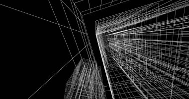 soyut mimari duvar kağıdı tasarımı, dijital konsept arkaplan