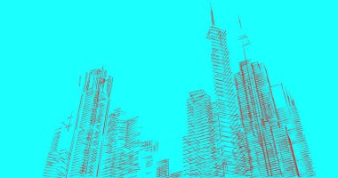 Mimari sanat konseptinde soyut çizgiler, minimum geometrik şekiller. 