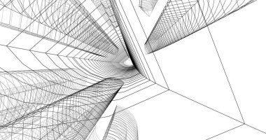 soyut mimari duvar kağıdı tasarımı, dijital konsept arkaplan