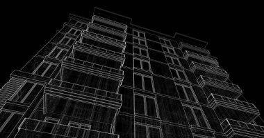 soyut mimari duvar kağıdı tasarımı, dijital konsept arkaplan