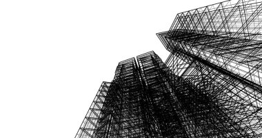 soyut mimari duvar kağıdı tasarımı, dijital konsept arkaplan