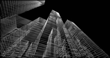 soyut mimari duvar kağıdı tasarımı, dijital konsept arkaplan