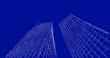 soyut mimari duvar kağıdı tasarımı, dijital konsept arkaplan