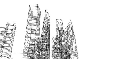 soyut mimari duvar kağıdı tasarımı, dijital konsept arkaplan